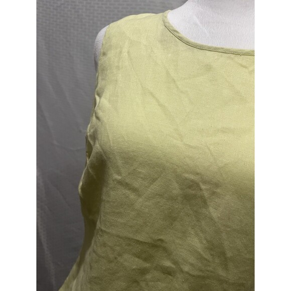 Ann Taylor Pale Yellow 100% Linen Women's Shell Tank 12 Capsule Classic Fitted - Picture 3 of 7